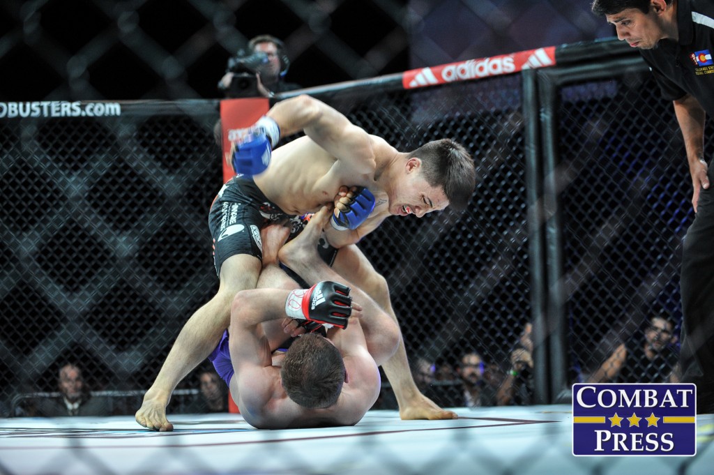 Boston Salmon (top) vs. Zac Chavez  (Phil Lambert/Combat Press)