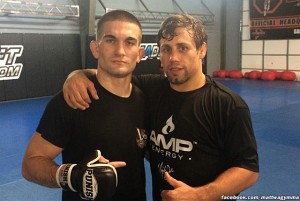 Wagy (L) with Urijah Faber (Facebookcom/mattwagymma)