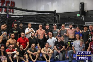 Gaethje (center) and his team at Grudge Training Center (Rob Tatum/Combat Press)