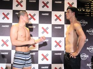 James Chaney (right) and Hiromitsu Miura (Pancrase MMA)
