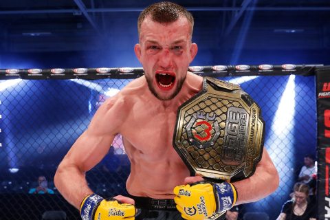 Justin Burlinson after his win at Cage Warriors 188.