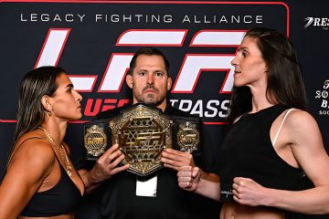Beatriz Mesquita and Sierra Dinwiddie before LFA 211.