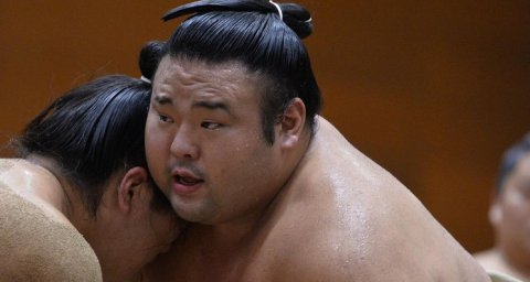 Sumo wrestler Takakeisho ahead of grand sumo's 2024 aki basho.