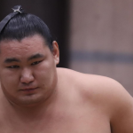 Sumo ozeki Hoshoryu preparing for the 2024 Kyushu basho.