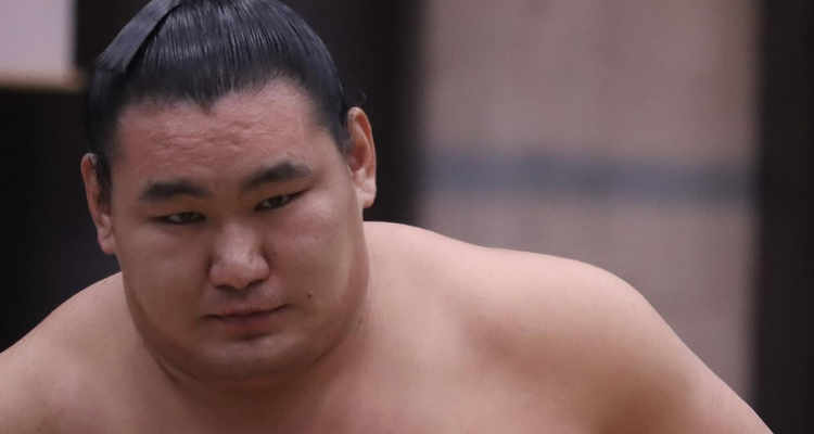 Sumo ozeki Hoshoryu preparing for the 2024 Kyushu basho.