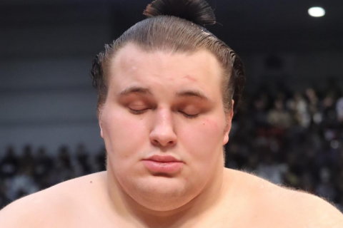 Sumo wrestler Aonishiki.