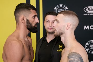 Alexander Loof and Aiden Lee before Cage Warriors 190.