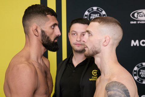 Alexander Loof and Aiden Lee before Cage Warriors 190.