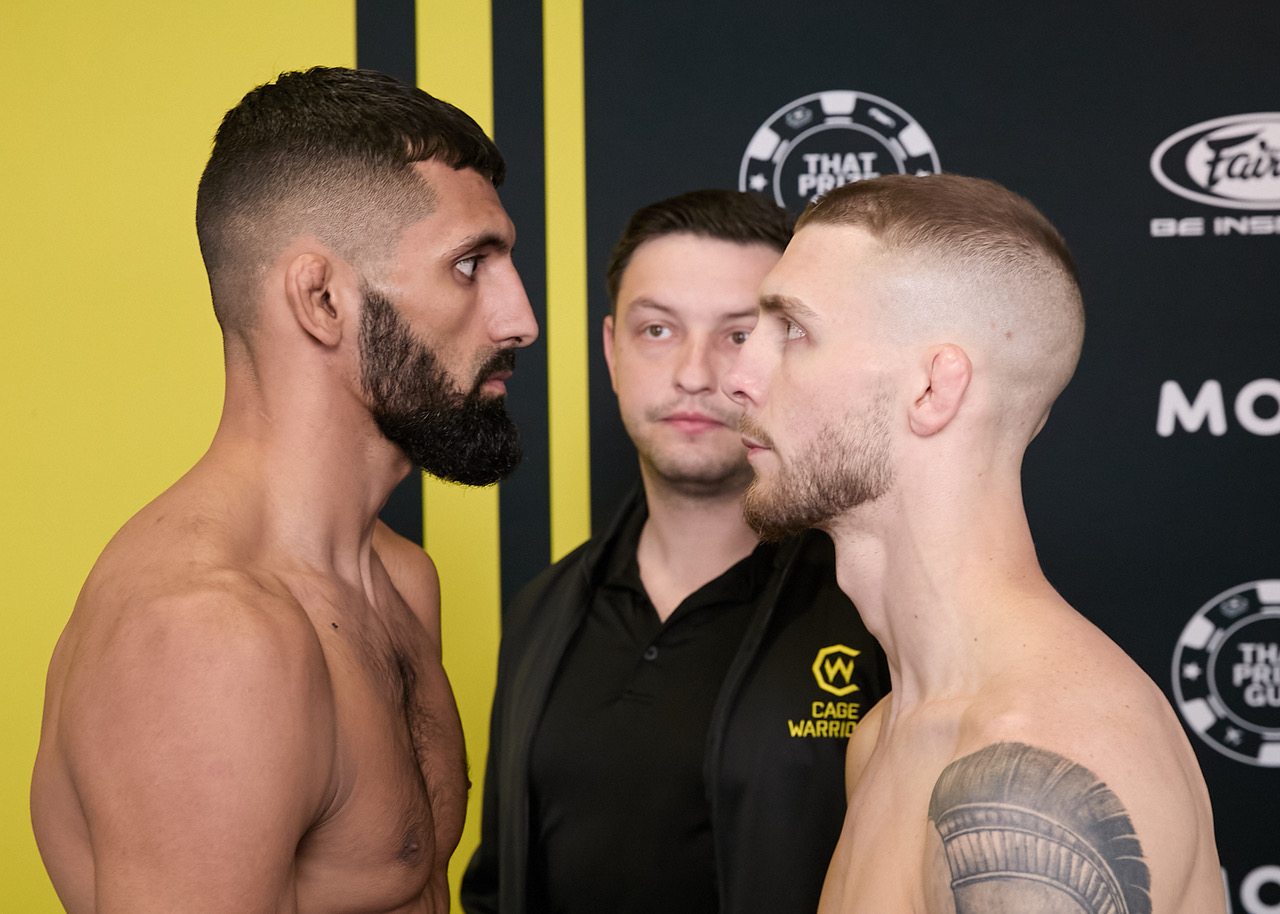 Alexander Loof and Aiden Lee before Cage Warriors 190.